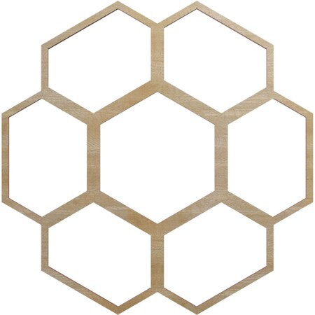 Ekena Millwork Florin Wood Fretwork Pierced Ceiling Medallion, Hickory, 18"OD x 6 3/8"ID x 3/8"T CMWP18X18X0375FOHI